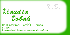 klaudia dobak business card